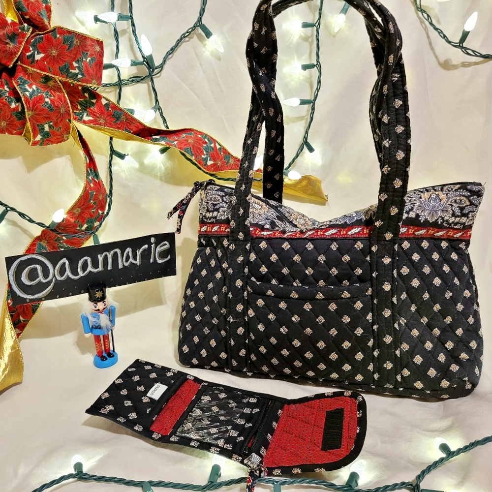 Vera Bradley Vintage Quilted Bag with Wallet